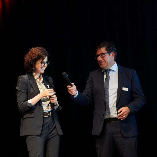 Christelle Luisier Brodard im Gespräch mit Christoph Niederberger.